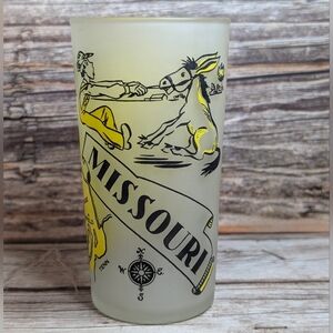 Vintage Missouri Frosted Glass